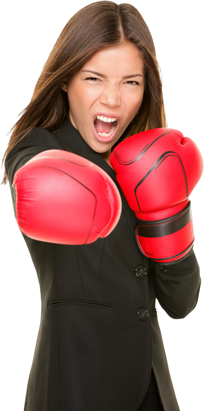 Businesswoman Boxing